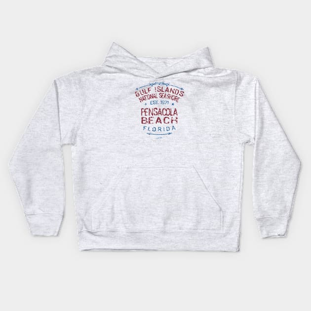 Pensacola Beach, FL, Gulf Islands National Seashore Kids Hoodie by jcombs